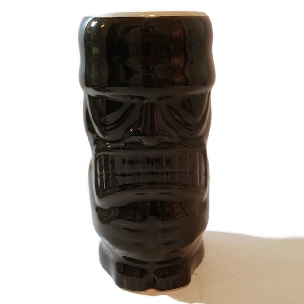 Carlos Ceramic Tiki Mug 6" Hawaii Black 2004 New - Picture 1 of 7